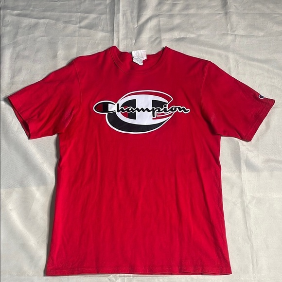 Vintage Champion Red T-Shirt with Original C logo - Picture 5 of 10